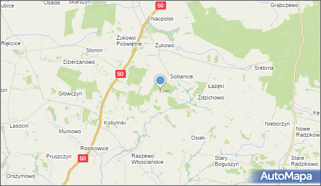 mapa Sobanice Nowe, Sobanice Nowe na mapie Targeo